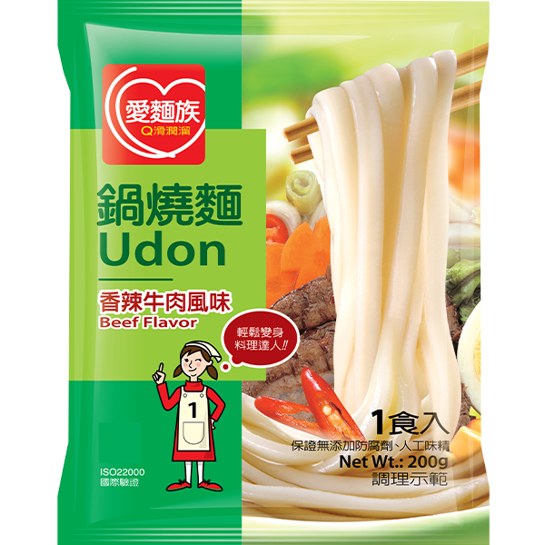 香辣牛肉鍋燒麵圖片