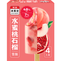 水蜜桃石榴雪酪4入盒裝圖片