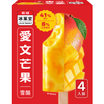 愛文芒果雪酪4入盒裝圖片