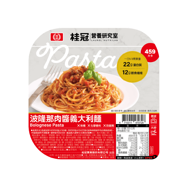 【桂冠營養研究室】波隆那肉醬義大利麵