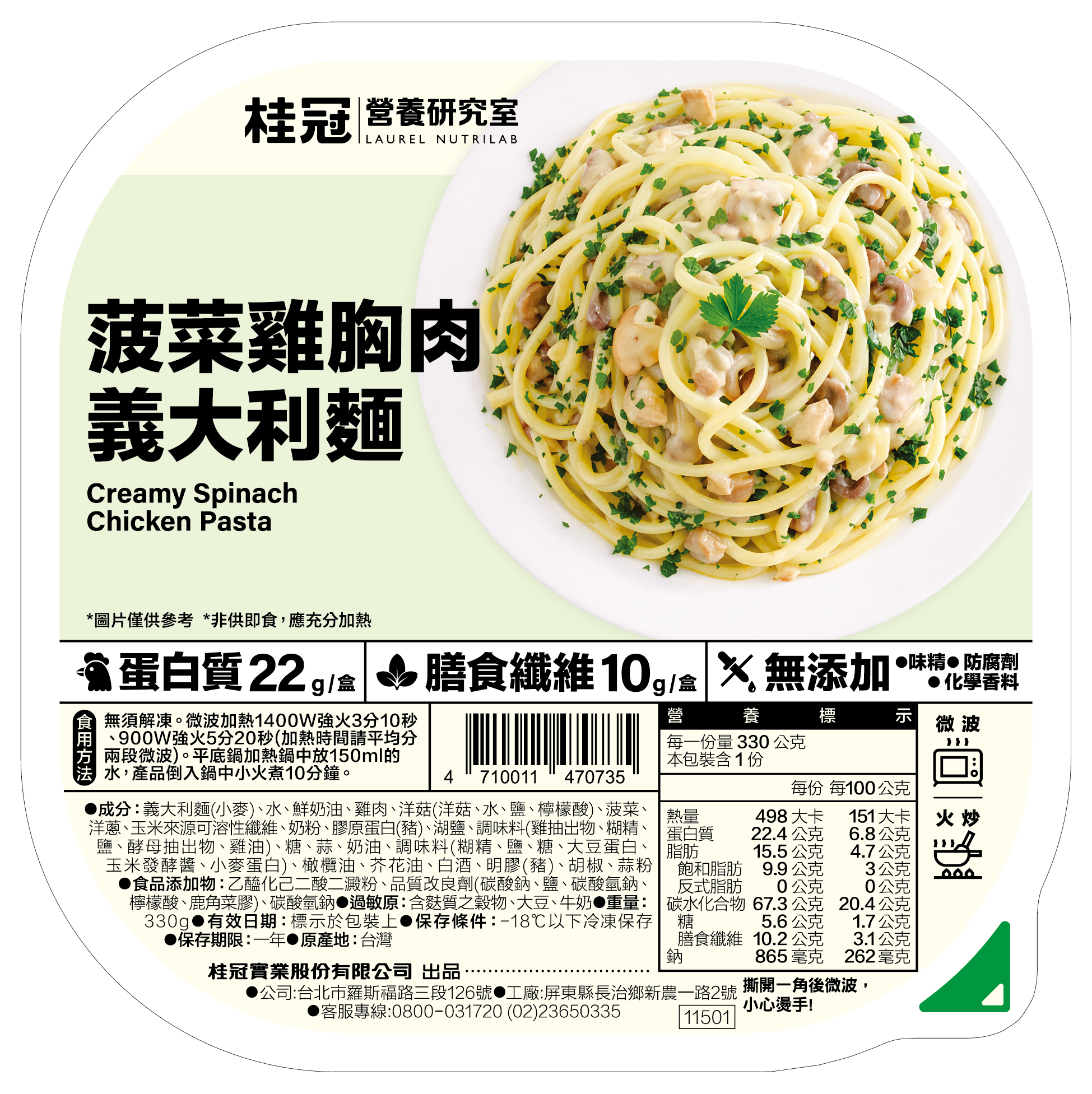 菠菜雞胸肉義大利麵