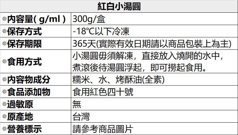 紅白小湯圓